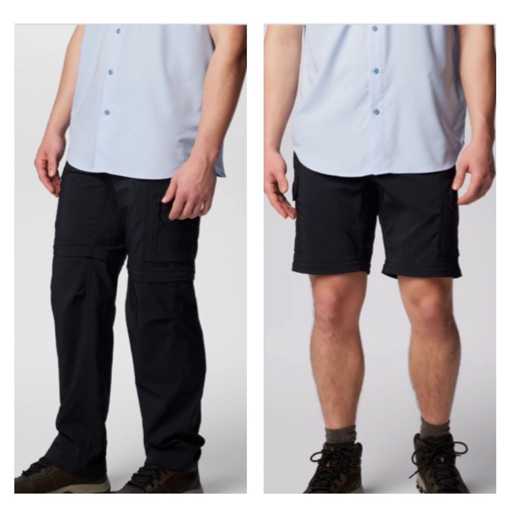 Columbia Silver Ridge Utility Convertible Pants Omni Shade 40/32 Zip Off Shorts